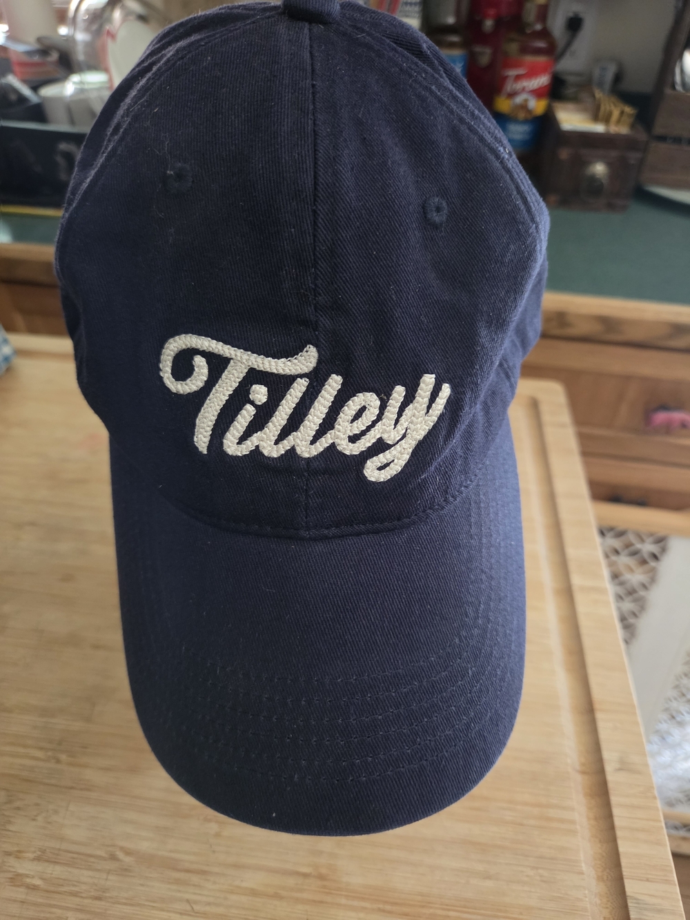 Tilley Women's Navy Baseball Cap with White Script Logo